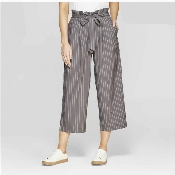 Black wide leg crop pants - Picture 2 of 6